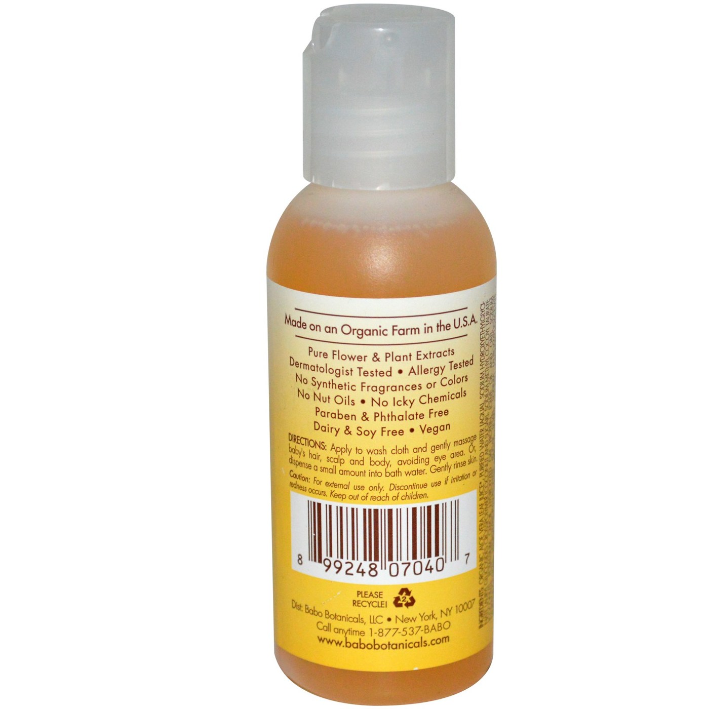 Comprar Babo Botanicals Bebê Xampu & Wash , Calêndula - Moisturizing - 2 oz - Imagem 2