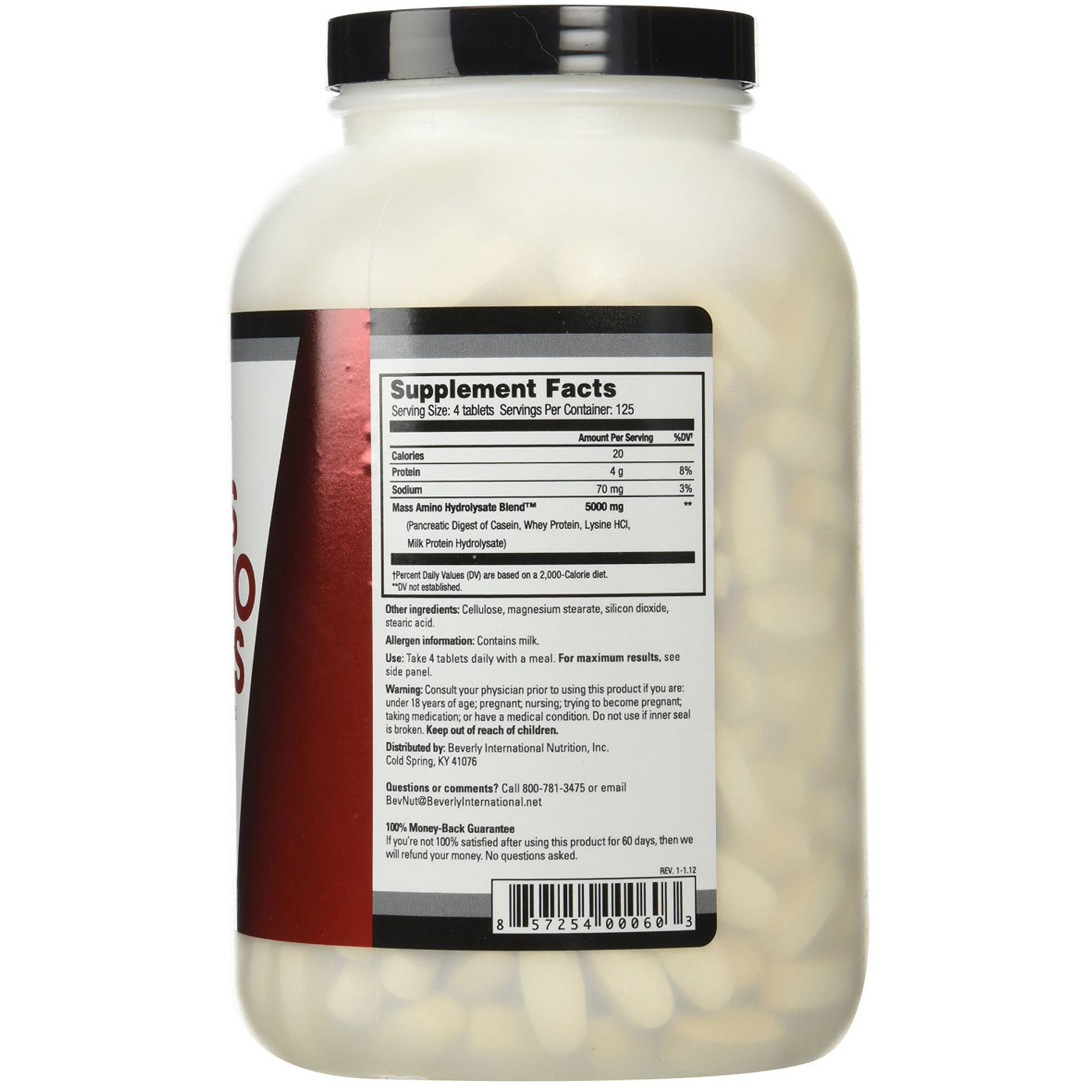 Comprar Beverly International, Mass Amino Ácidos - 500 Tabletes - Imagem 2