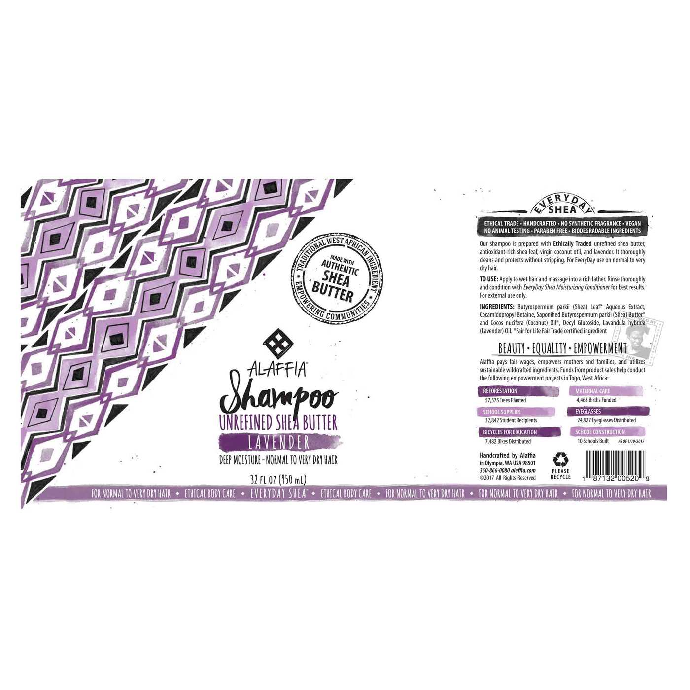 Comprar Alaffia Everyday Shea Xampu, Lavanda - 32 oz - Imagem 2