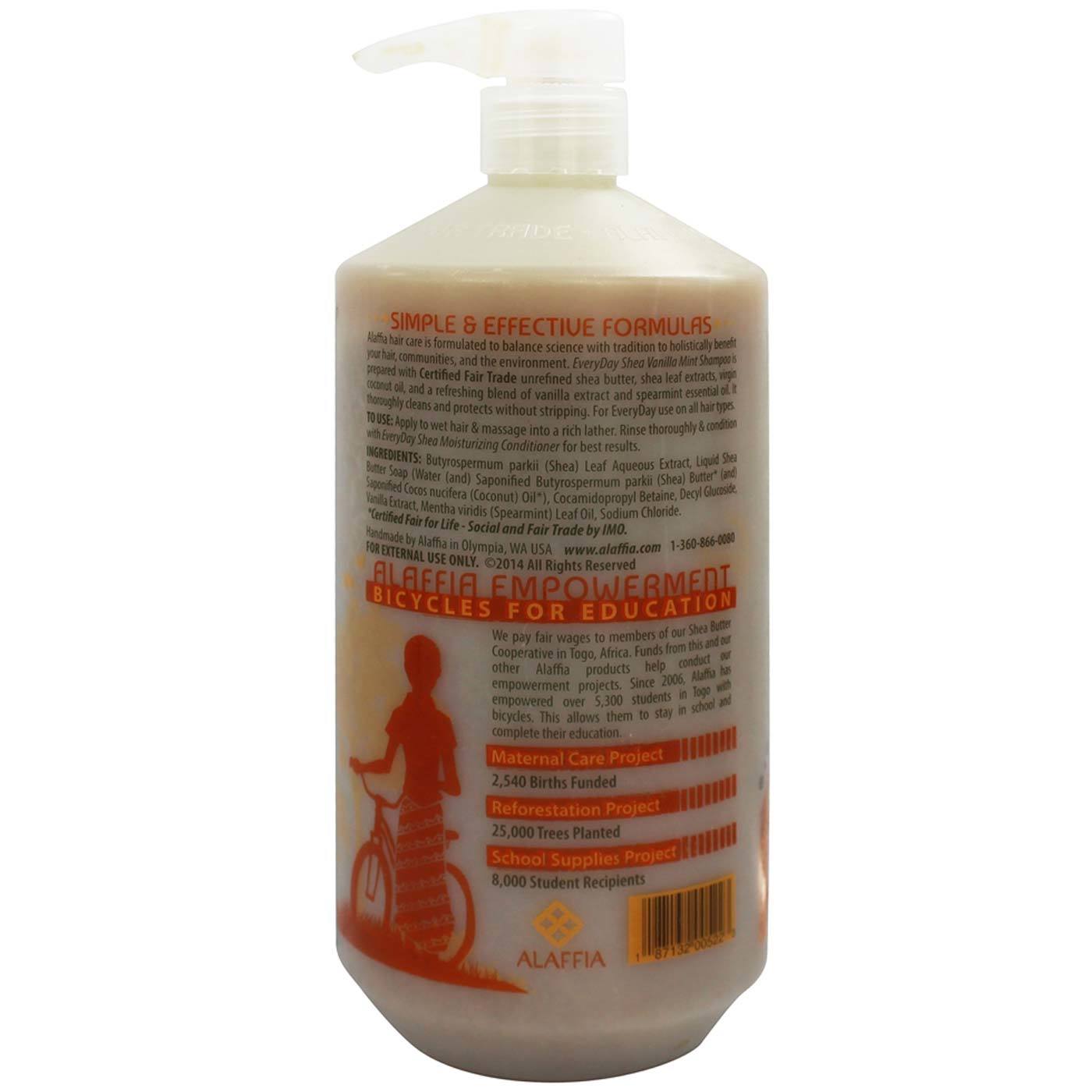 Comprar Alaffia, Shampoo Diário de Shea, Baunilha e Hortelã - 950mL - Imagem 2