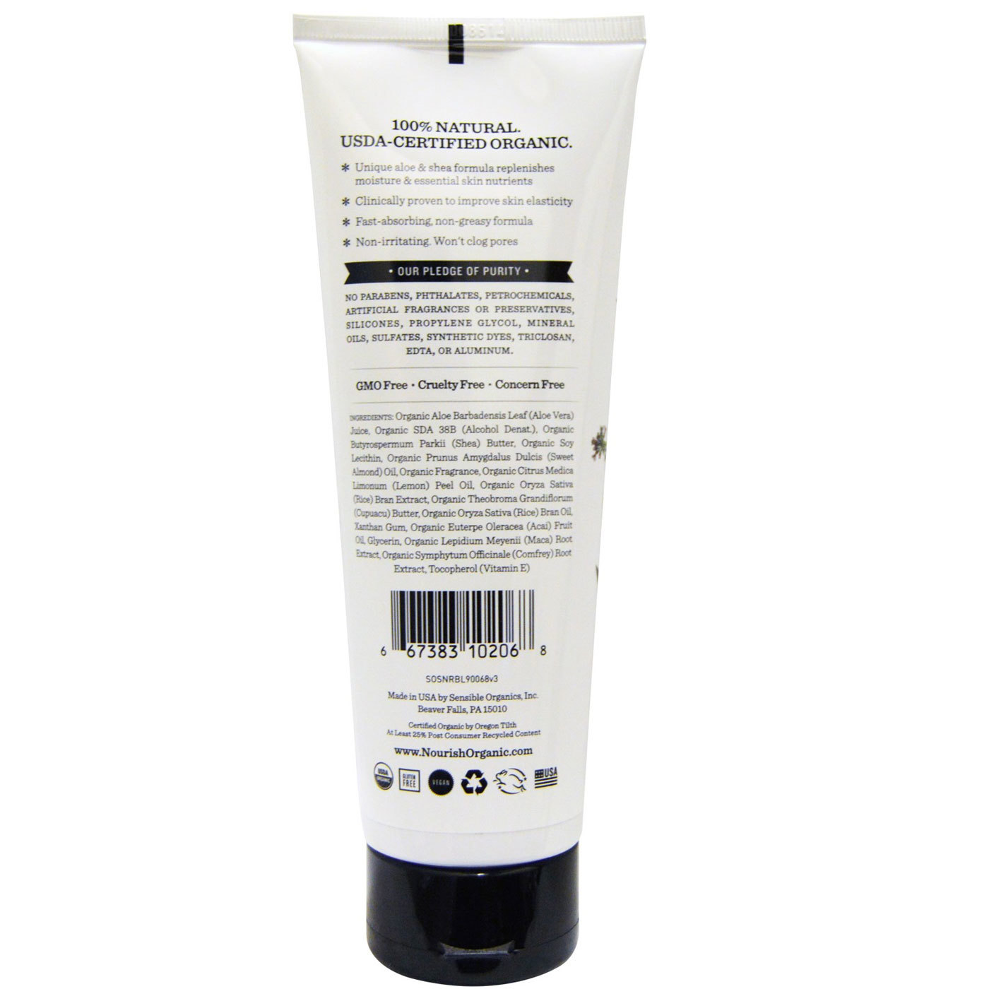 Comprar Nourish Orgânico Hydrating and Smoothing Hidratante Corporal, Tomilho de limão - 8 fl oz - Imagem 2