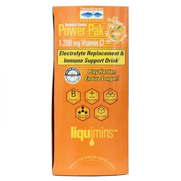 Comprar Trace Minerals Research Electrolyte Stamina Power Pak, tangerina - 30 Packets - Imagem 5