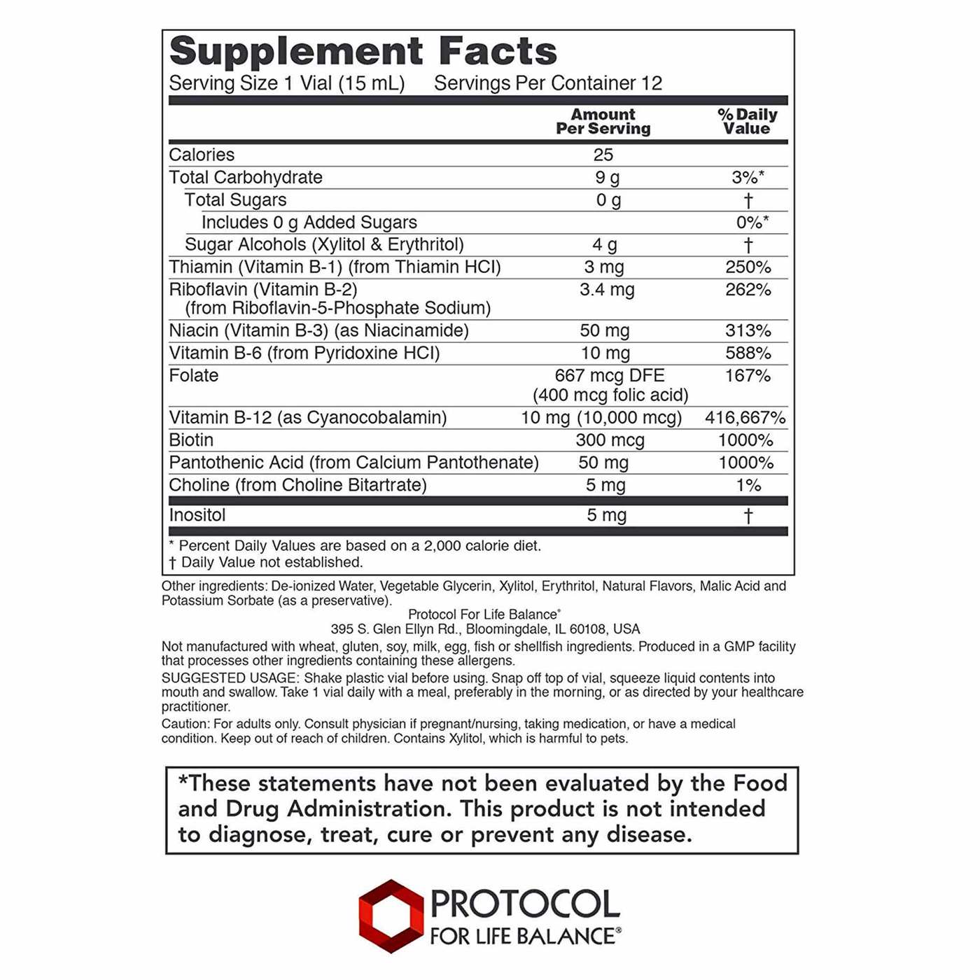 Comprar Protocol for Life Balance Nutri-Dose B-12 - Baga Mista - 10.000 mcg - 12 Frascos - 15 ml cada - Imagem 2