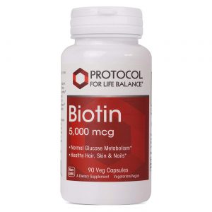 Comprar Protocol for Life Balance, Biotina 5.000 mcg - 90 Cápsulas Vegetarianas