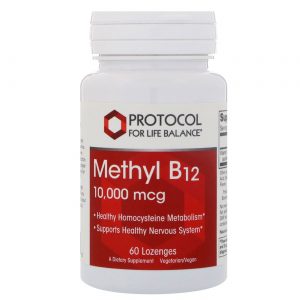Comprar Protocol for Life Balance, Metil B12 10,000 mcg - 60 Pastilhas