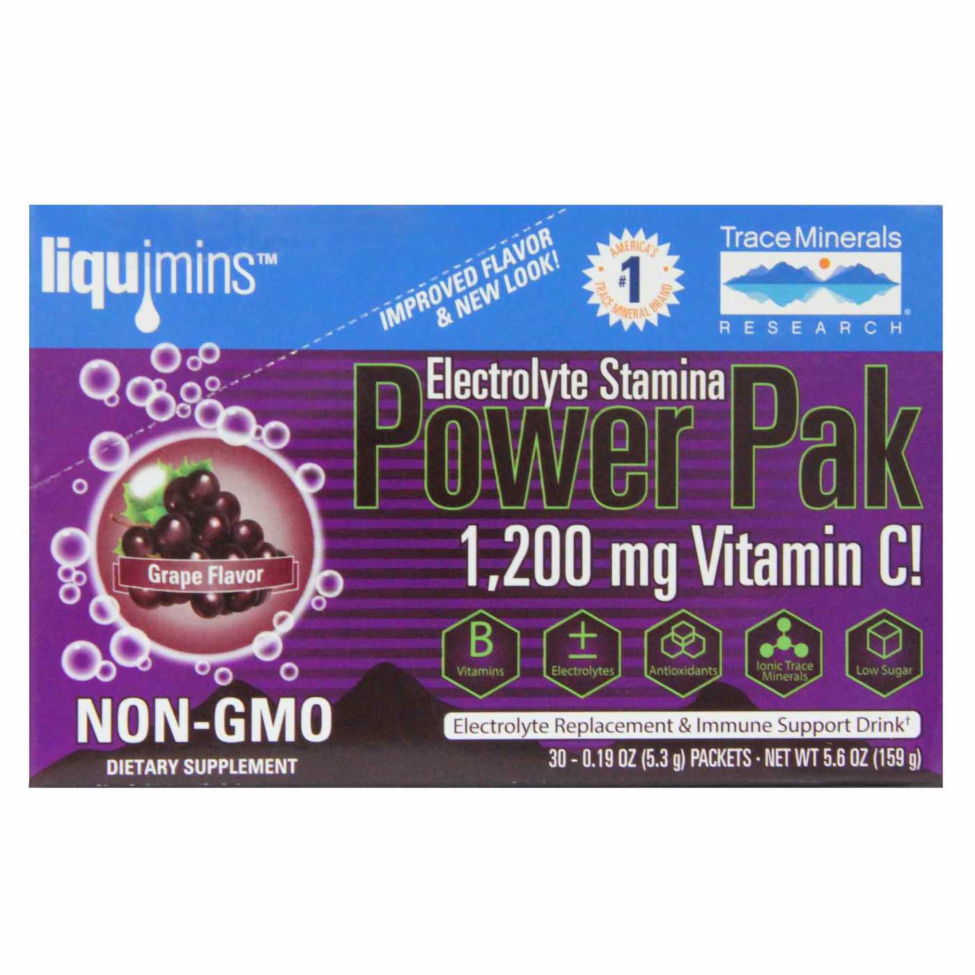 Comprar Trace Minerals Research Electrolyte Stamina Power Pak, Concord Grape - 32 packets
