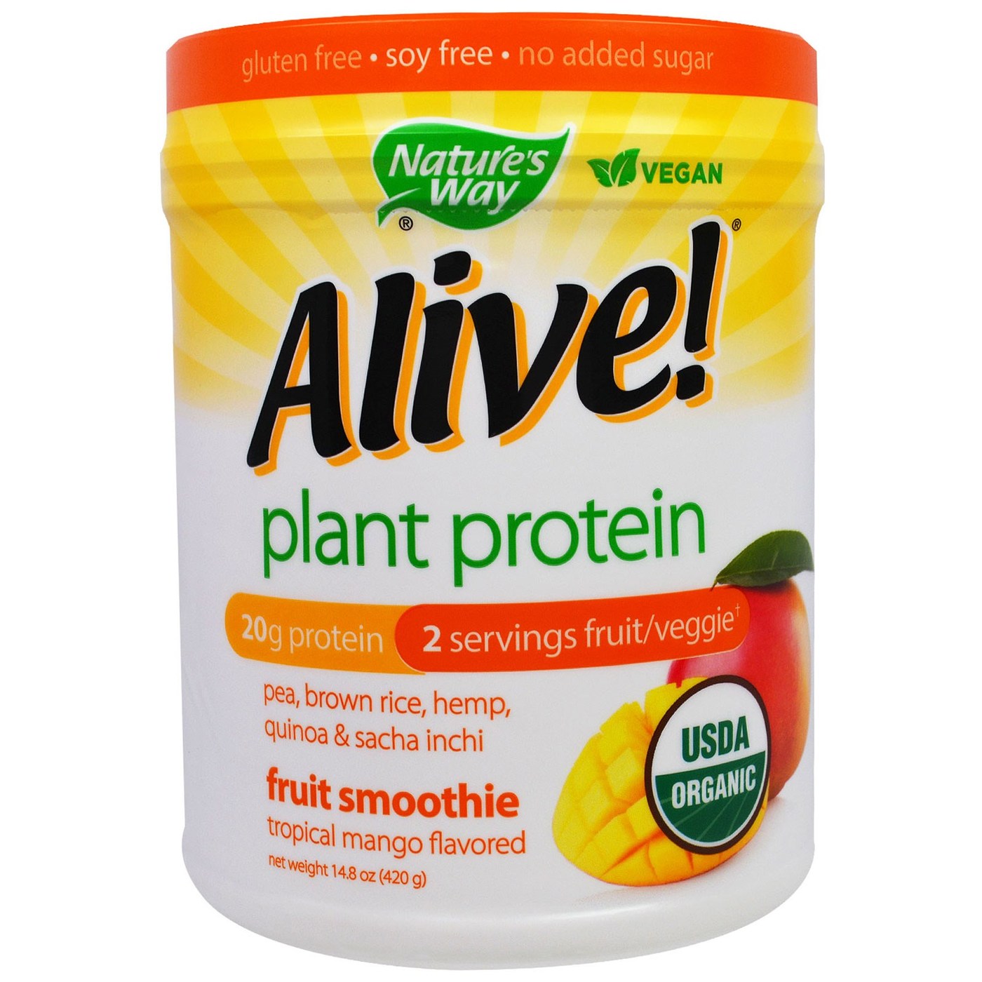 Comprar Nature's Way Orgânico Alive Plant Proteína Smoothie, Manga tropical - 10 Servings