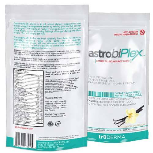 Comprar truDERMA GastrobiPlex Weight Management Shake, Baunilha - 20 Servings