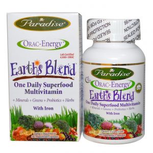 Comprar Paradise Ervas Earth's Blend Superfood MultiVitamina com Iron - 30 Cápsulas Vegetarianas