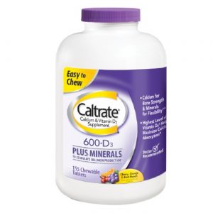 Comprar Caltrate, Suplemento de Cálcio e Vitamina D3 600+D3 - 155 Comprimidos Mastigáveis