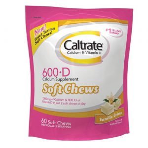 Comprar Caltrate, Cálcio e Vitamina D - 600+D, Creme de Baunilha - 60 Comprimidos Mastigáveis