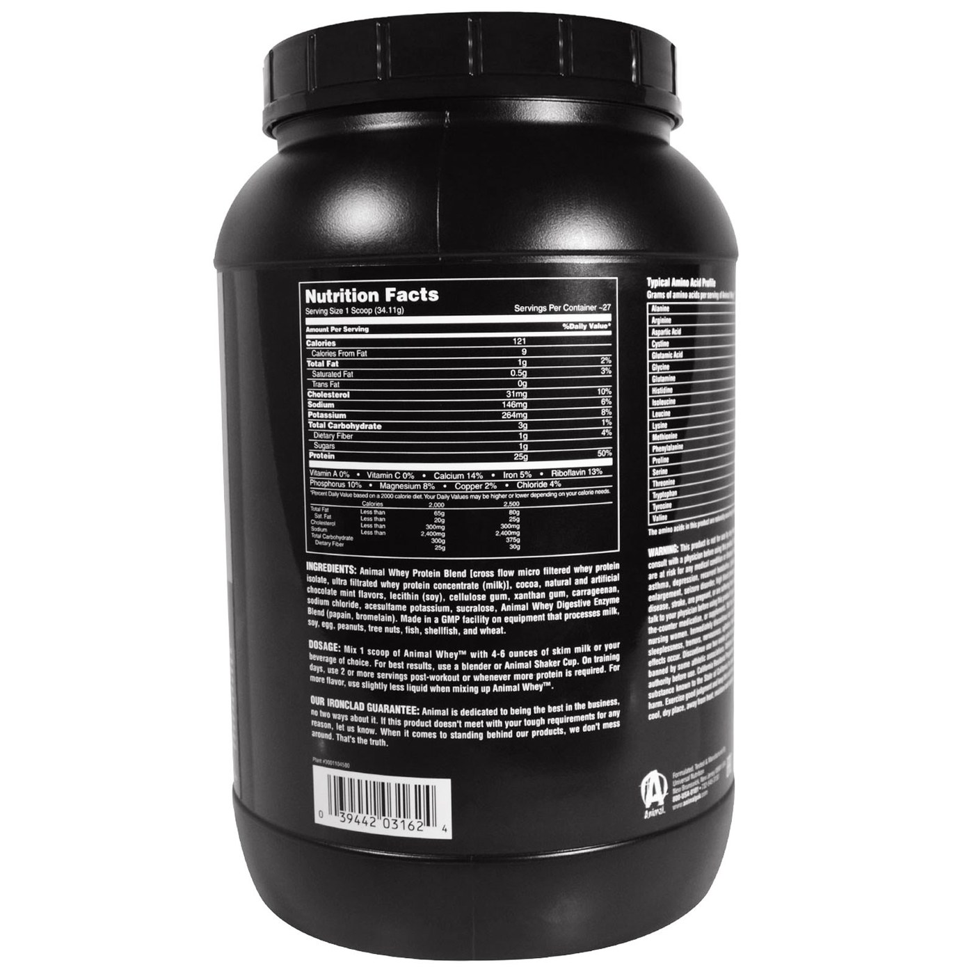 Comprar Universal Nutrition Animal Muscle Food Whey, Chocolate de menta - 2 lbs - Imagem 2
