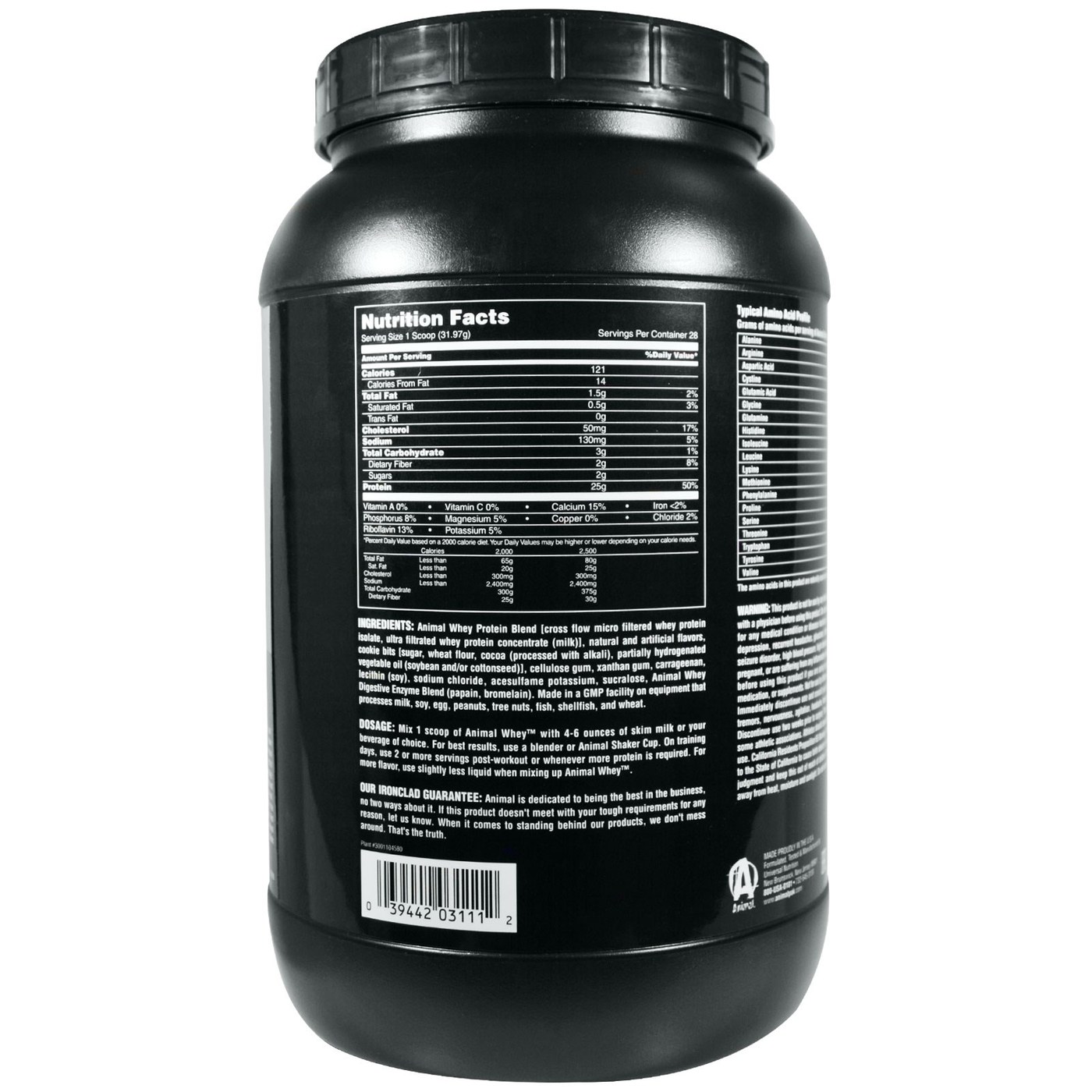Comprar Universal Nutrition Animal Muscle Food Whey, Cookies & Creams - 2 lbs - Imagem 2