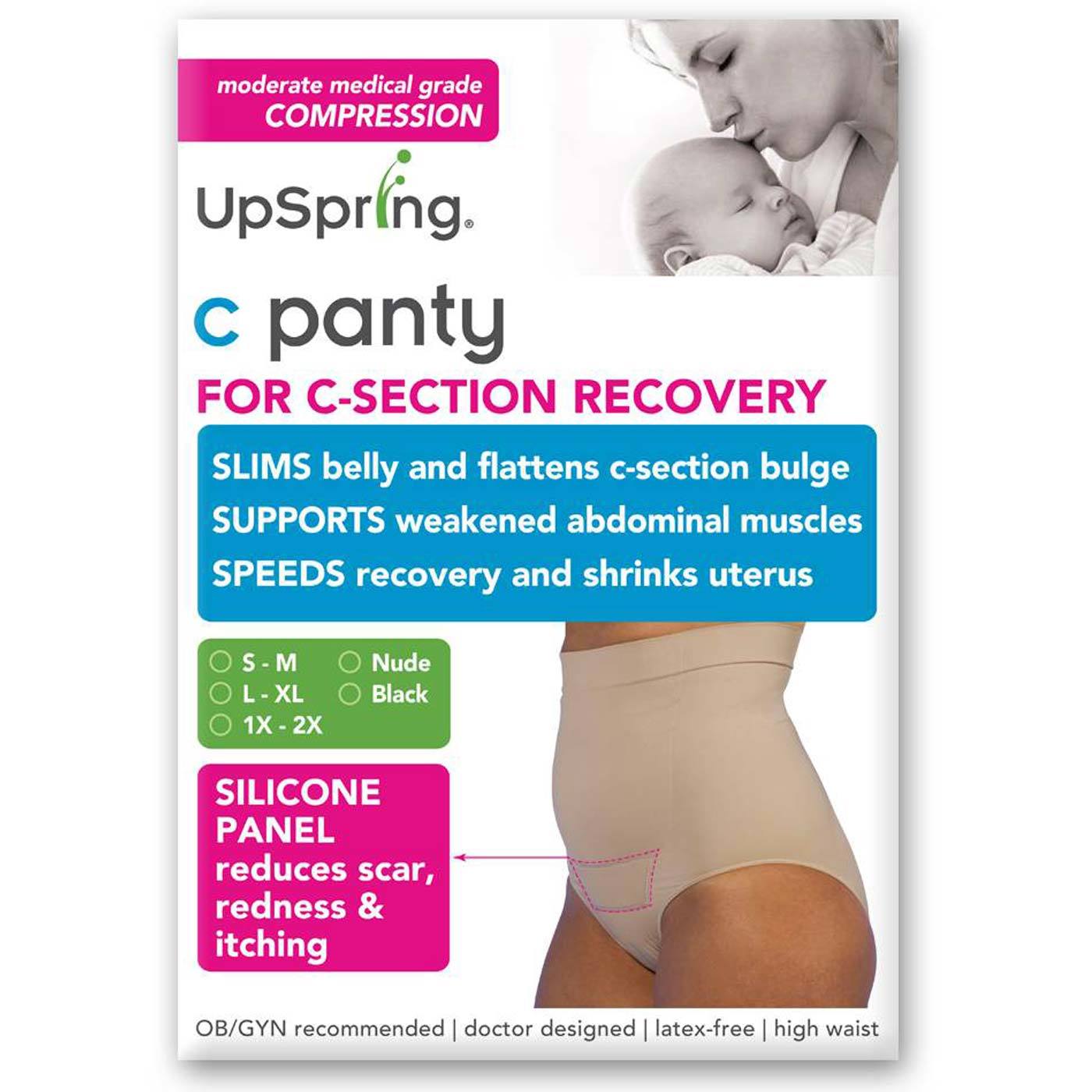 Comprar UpSpring High Waist Incision Care C-Panty, Nu - 1X/2X (size 18-24)