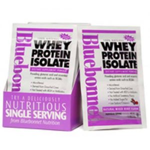 Comprar Bluebonnet Nutrition 100% Natural Whey Proteína Isolate Powder, Baga mista - 8 Packets