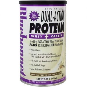 Comprar Bluebonnet Nutrition 100% Natural Dual Action Proteína Powder, Baunilha francesa - 1.05 lb