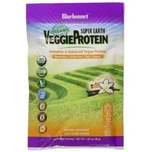 Comprar Bluebonnet Nutrition Super Earth Orgânico VeggieProteína Powder, Vanilla Chai - 8 Packets