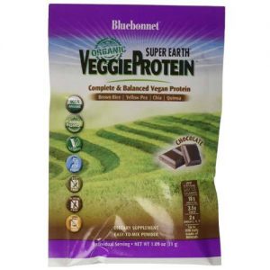 Comprar Bluebonnet Nutrition Super Earth Orgânico VeggieProteína Powder, Chocolate - 8 Packets