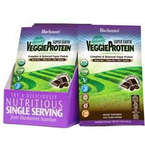 Comprar Bluebonnet Nutrition Super Earth Orgânico VeggieProteína Powder, Mocha de chocolate - 8 Packets