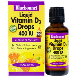 Comprar Bluebonnet Nutrition Liquid Vitamina D3 Drops, Citrus - 400 IU - 1 fl oz
