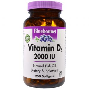 Comprar Bluebonnet Nutrition, Vitamina D3 - 2,000 IU - 250 Cápsulas em Gel