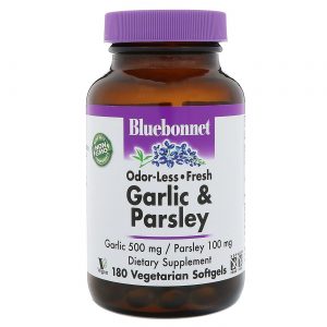 Comprar Bluebonnet Nutrition, Alho e Salsa - 180 Cápsulas em gel