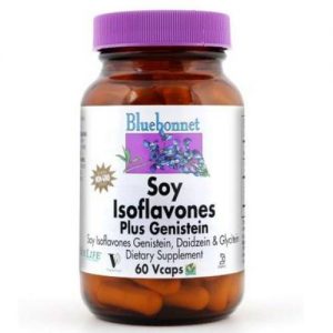 Comprar Bluebonnet Nutrition, Isoflavonas de soja não transgênicas - 40 mg - 60 Cápsulas Vegetarianas