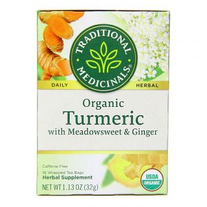 Comprar Traditional Medicinals, Chá Orgânico de Açafrão com Ulmeira e Gengibre - 16 Saquinhos de Chá