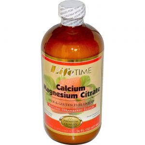 Comprar LifeTime Cálcio Magnésio Citrate, Morango Natural - 16 fl oz
