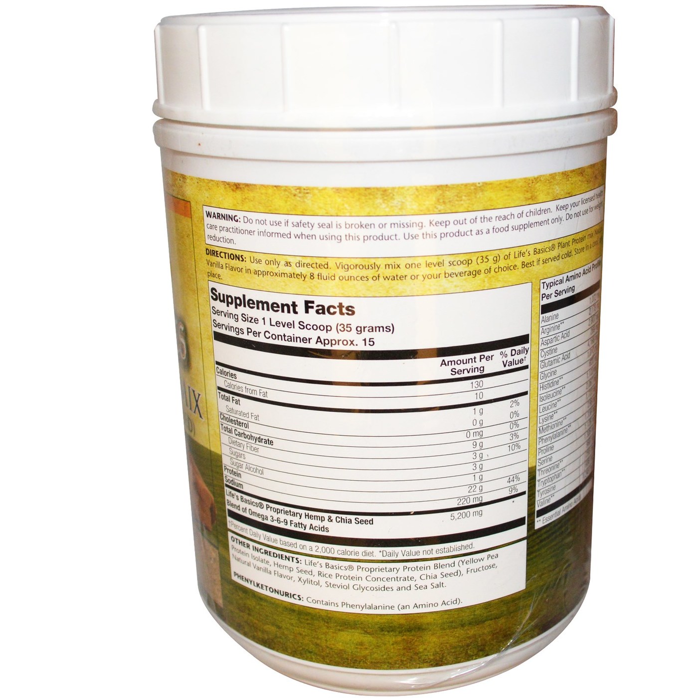 Comprar LifeTime Plant Proteína Mix, Baunilha Natural - 18.52 oz - Imagem 2