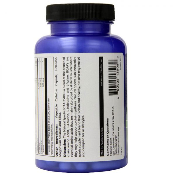 Comprar Natural Sport BCAA 2500 120 Cápsulas - Imagem 4