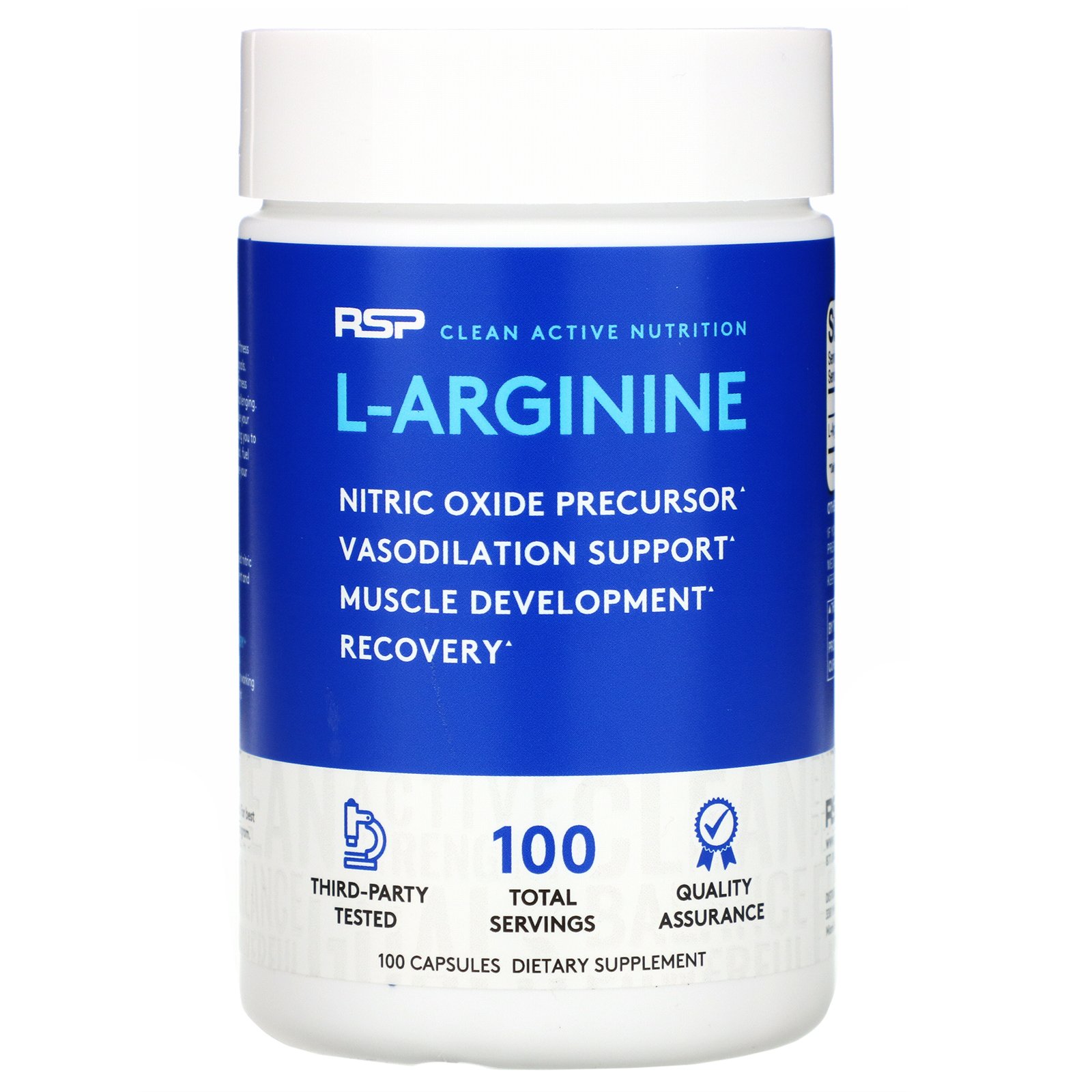 Comprar RSP Nutrition, L-Arginine, 100 Capsules