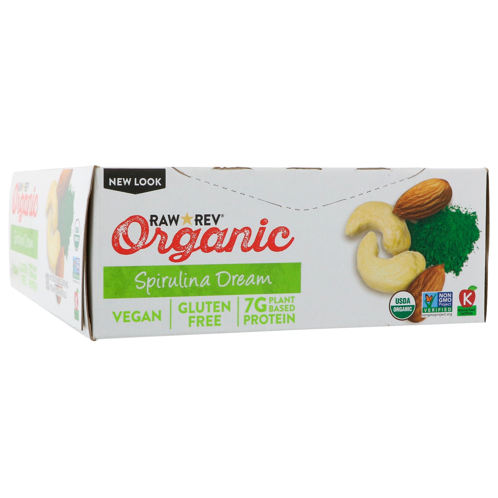 Comprar Raw Rev, Barra Orgânica de Alimentos Vivos, Sonho de Espirulina, 12 Barras, 1,8 onças (51 g) cada - Imagem 3