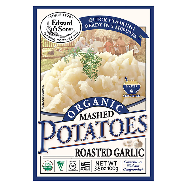 Comprar Edward & Sons, Organic Mashed Potatoes, Roasted Garlic, 3.5 oz (100 g)