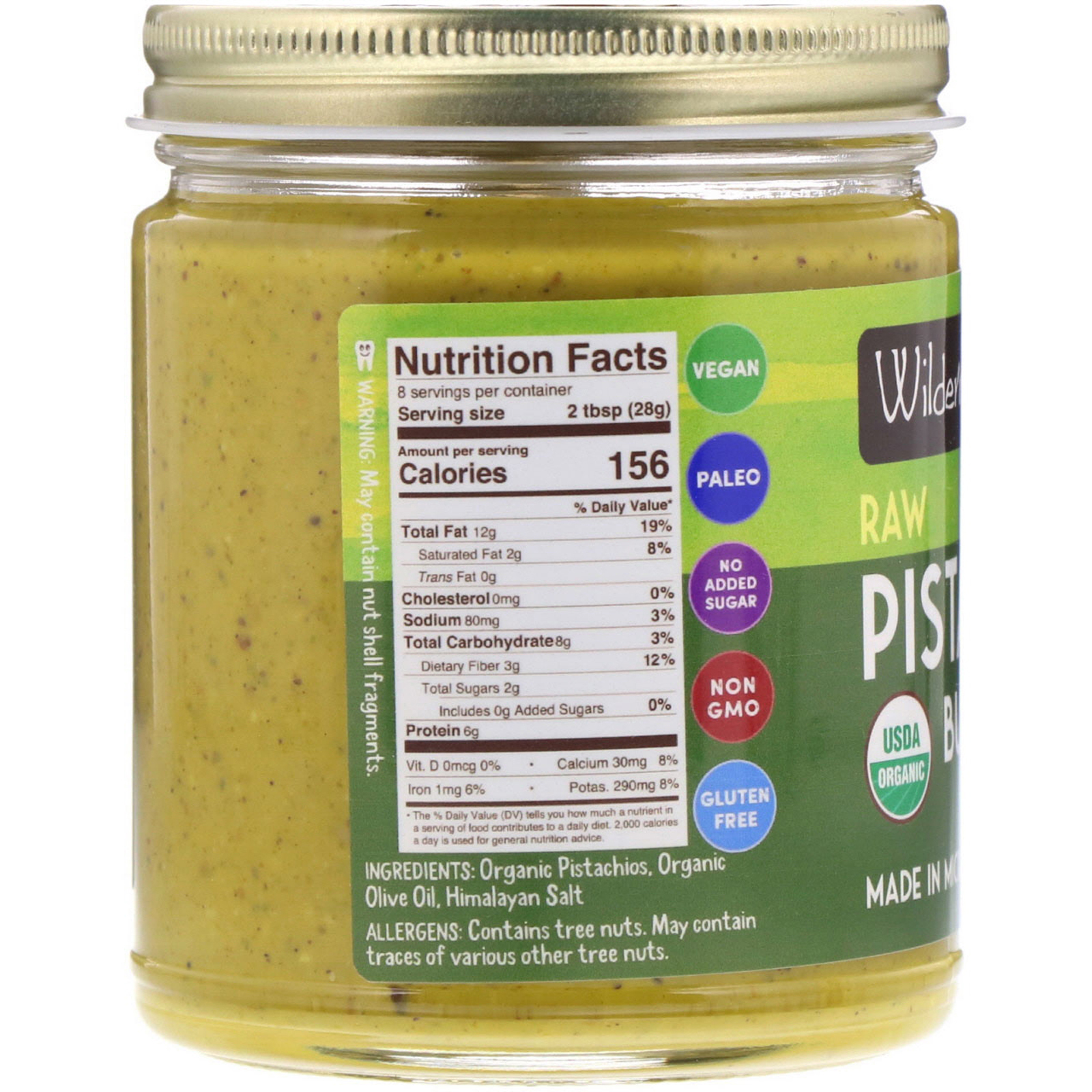 Comprar Wilderness Poets, Manteiga de Pistache Orgânica Crua, 227 g (8 oz) - Imagem 2
