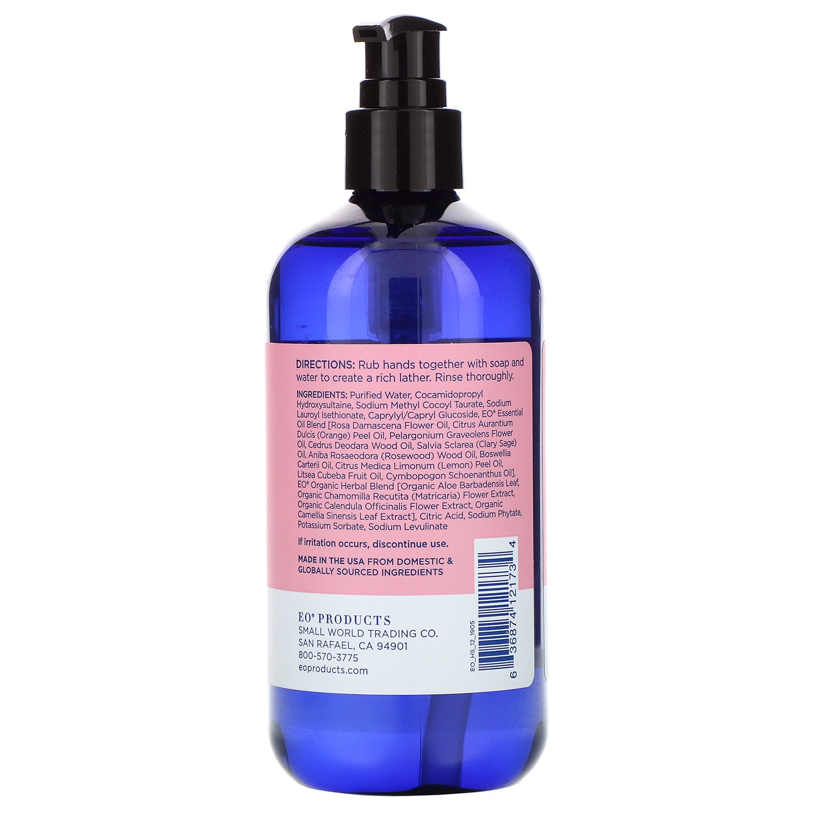 Comprar EO Products, Sabonete, Rosa e Limão, 12 fl oz (355 ml) - Imagem 2