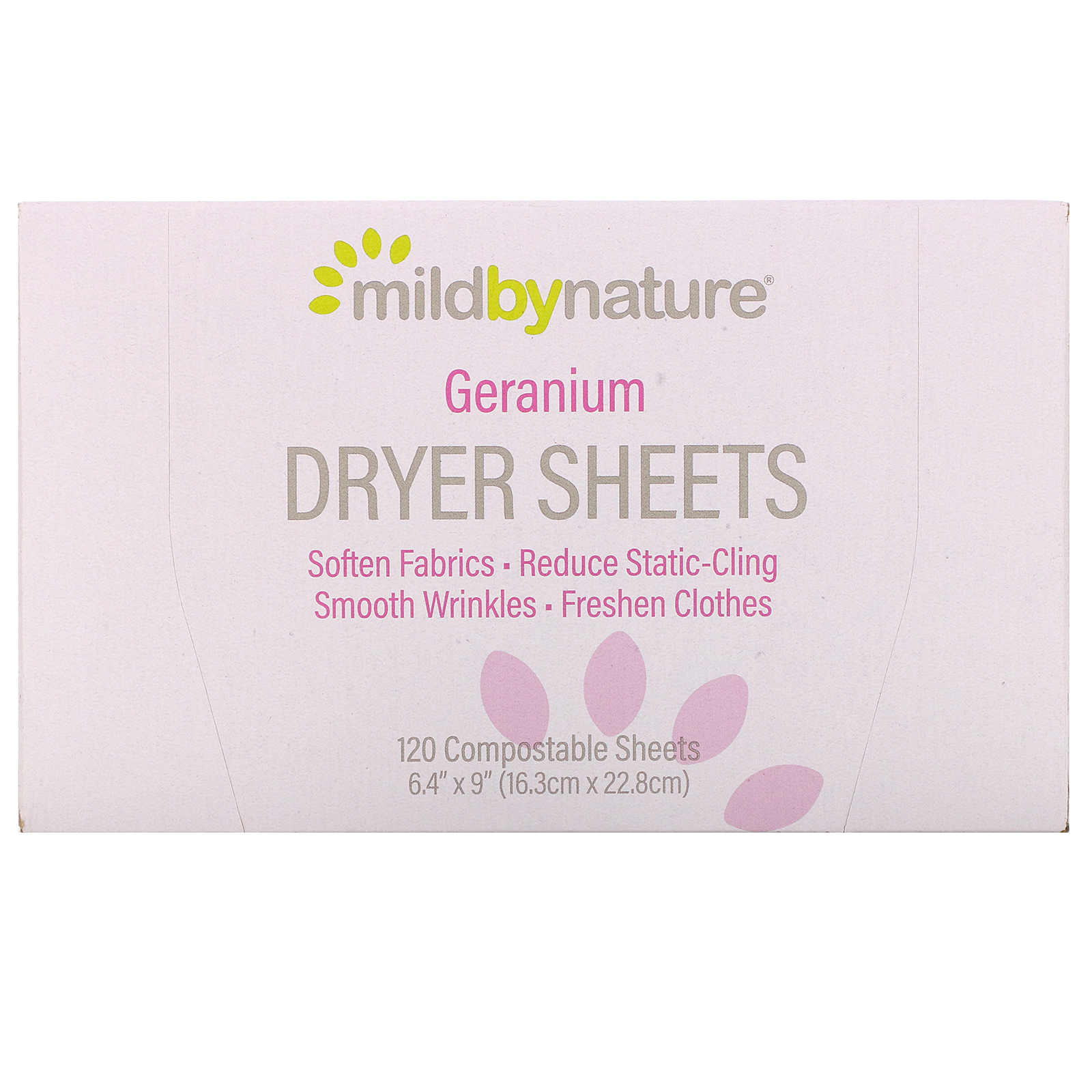 Comprar Mild By Nature, Lenços para Secadora de Roupas, Gerânio, 120 Lenços Compostáveis