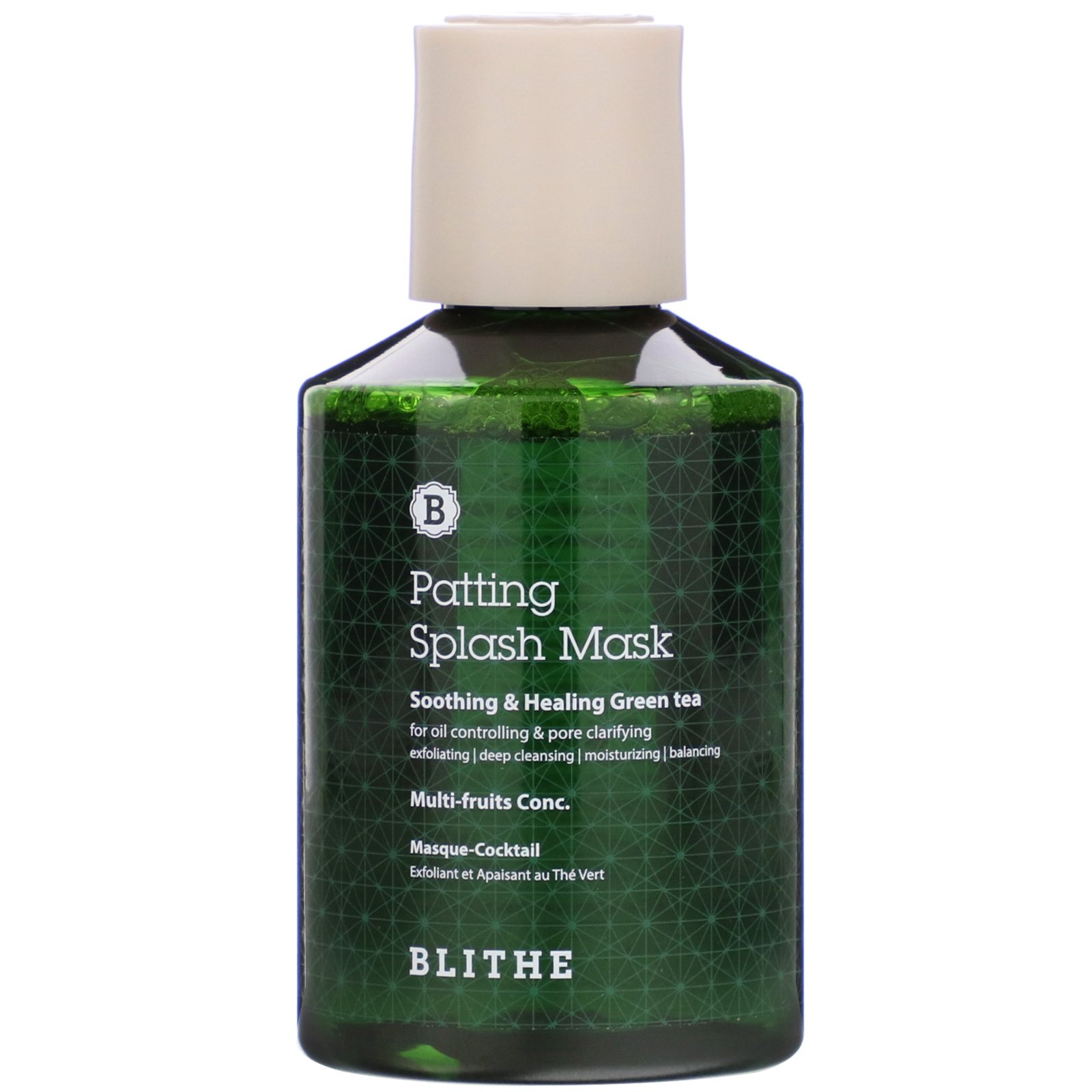 Comprar Blithe, Patting Splash Mask, Chá Verde Calmante e Curativo, 5,07 fl oz (150 ml)
