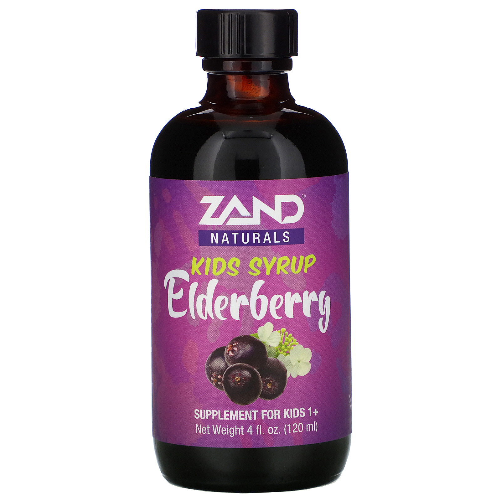 Comprar Zand, Kids Elderberry Syrup, 4 fl oz (120 ml) - Imagem 3