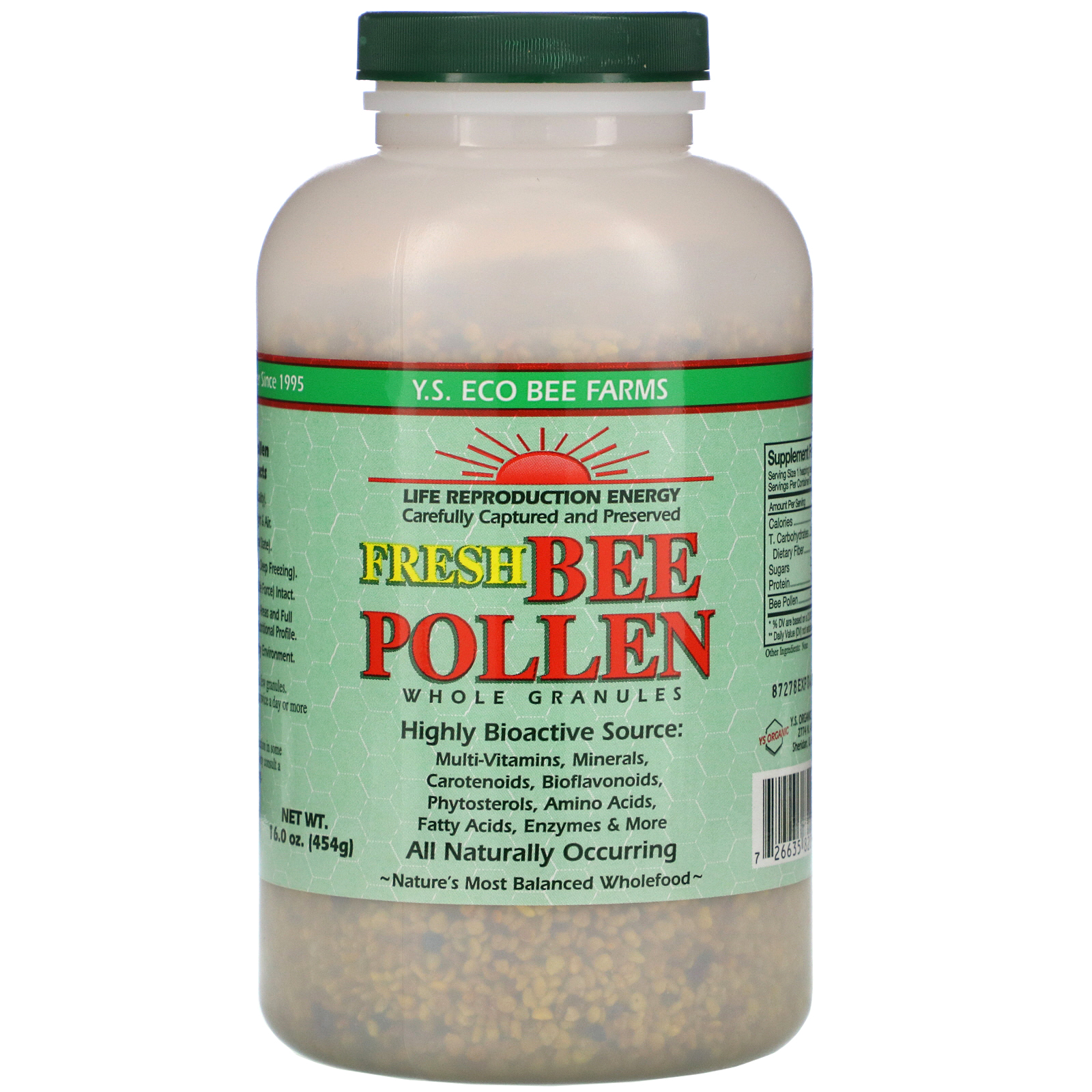 Comprar Y.S. Eco Bee Farms, Grânulos Frescos Inteiros de Pólen de Abelha, 454 g (16,0 oz)