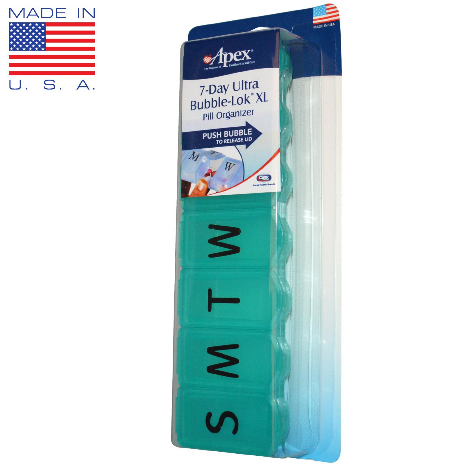 Comprar Apex, 7-Day Ultra Bubble-Lok Pill Organizer, XL, 1 estojo