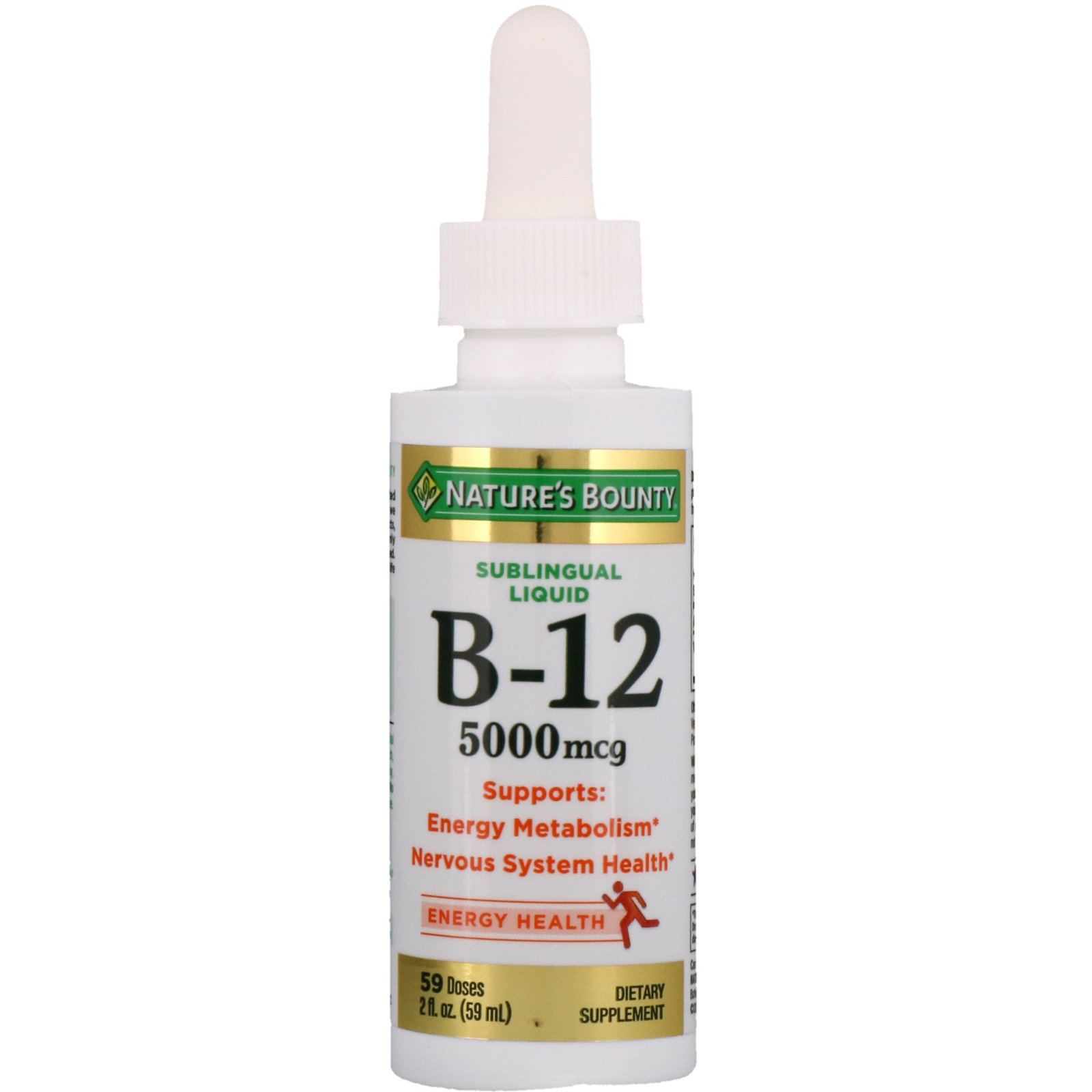 Comprar Nature's Bounty, Líquido Sublingual, B12, 5.000 mcg, frasco 59 ml - Imagem 3