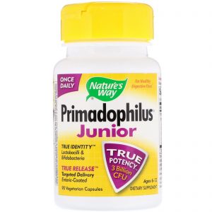 Comprar Nature's Way, Primadophilus, Junior, Idades 6-12, 90 Cápsulas Vegetarianas