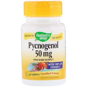 Comprar Nature's Way, Pycnogenol, Extrato de Casca de Pinheiro, 50 mg, 30 tabletes