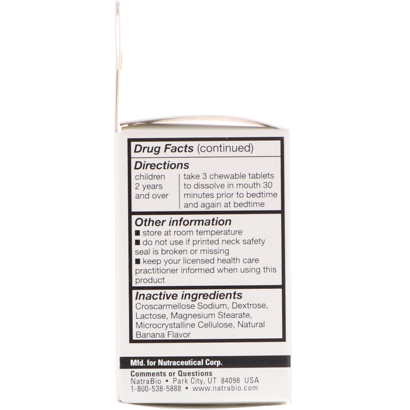 Comprar NatraBio, Children's No More Monsters, Yummy Banana Natural Flavor, 125 Mini Tablets - Imagem 3