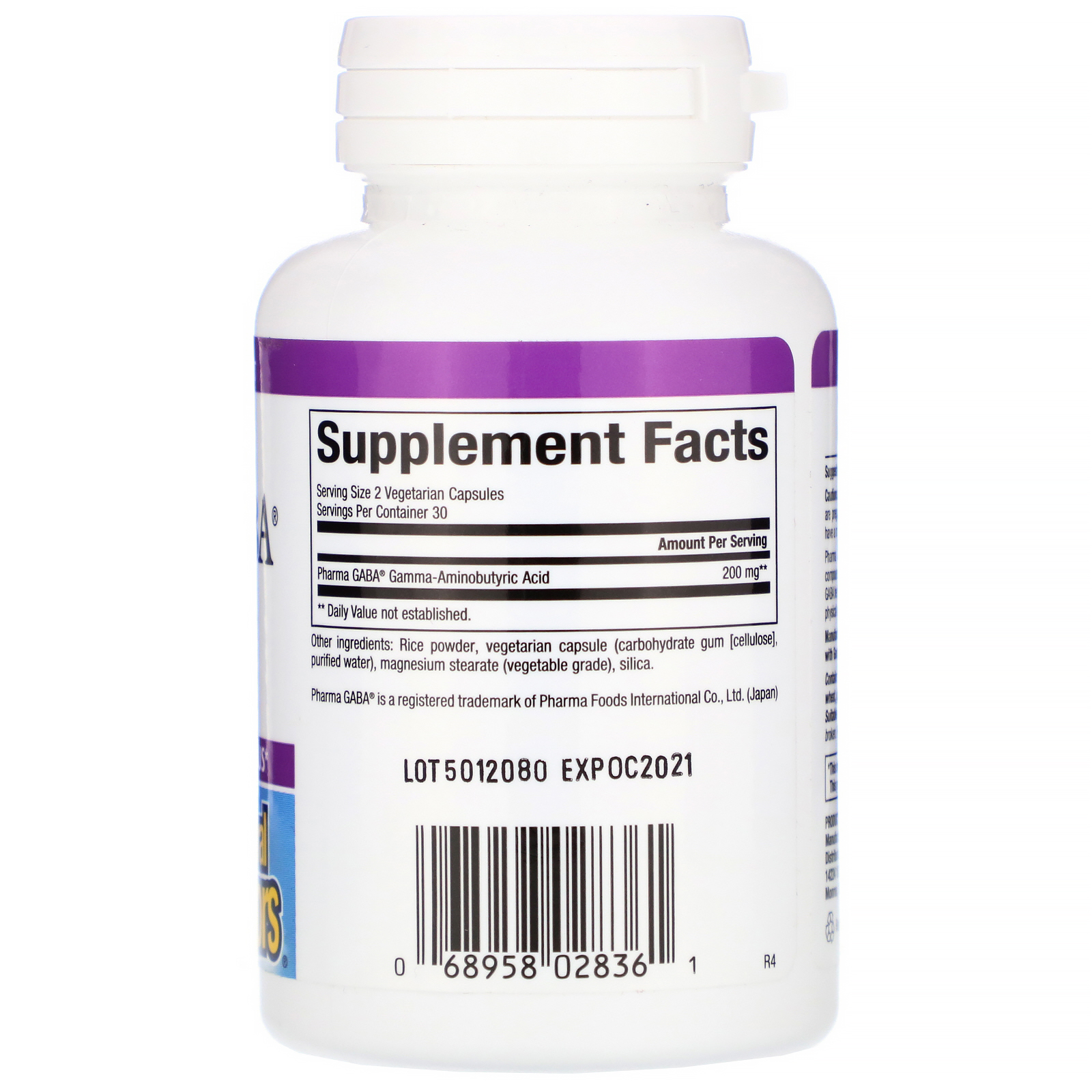 Comprar Natural Factors, Stress Relax, Pharma GABA, 100 mg, 60 Cápsulas Vegetais - Imagem 2