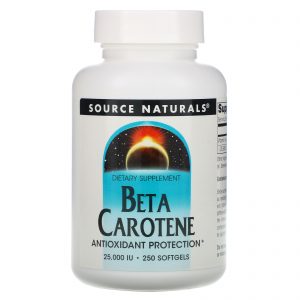 Comprar Source Naturals, Betacaroteno, 25.000 UI, 250 Cápsulas Softgel