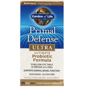 Comprar Garden of Life, Primal Defense, Ultra, Fórmula Probiótica Definitiva, 90 Cápsulas Vegetais UltraZorbe