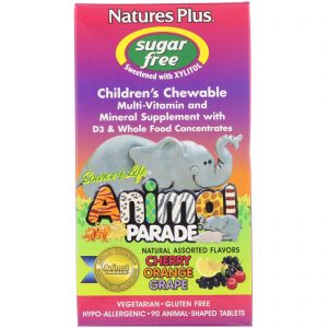 Comprar Nature's Plus, Source of Life, Animal Parade, Children's Chewable Multi-Vitamin and Mineral Supplement, Natural Assorted Flavors, 90 Animal-Shaped Tablets