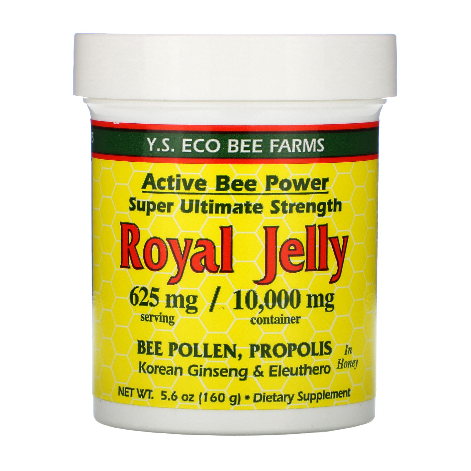 Comprar Y.S. Eco Bee Farms, Geléia real em mel, 625 mg, 5,6 oz (160 g)